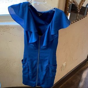 Bebe blue dress with bow